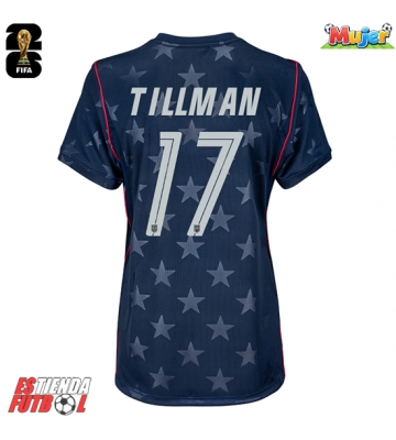 Estados Unidos Malik Tillman #17 Segunda Equipación Mujer Mundial 2026 Manga Corta